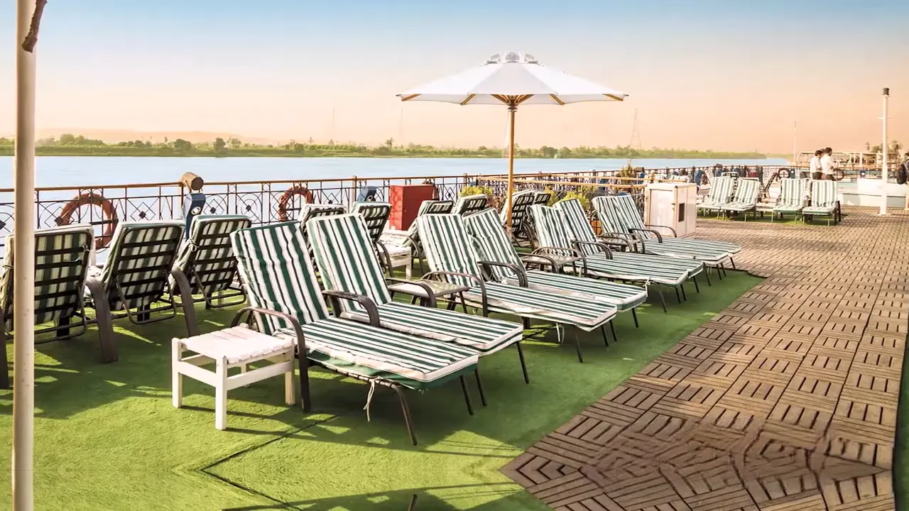 Sun deck of the MS Emilio Nile Cruise Nile cruise
